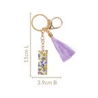 Iconic I Resin Keyring With Lavender Tassel Nestasia