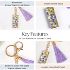 Iconic I Resin Keyring With Lavender Tassel Nestasia