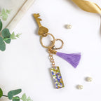 Iconic I Resin Keyring With Lavender Tassel Nestasia
