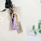 Iconic I Resin Keyring With Lavender Tassel Nestasia