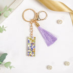 Iconic I Resin Keyring With Lavender Tassel Nestasia