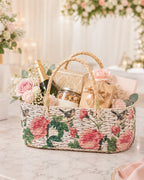 Handmade Seagrass Gift Hamper Basket for Elegant Home Storage and Gifting