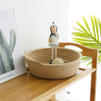 Natural Jute Round Utility & Storage Basket (Medium)
