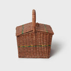 Natural Wicker Picnic Basket for Lunch, Food Carry & Travel