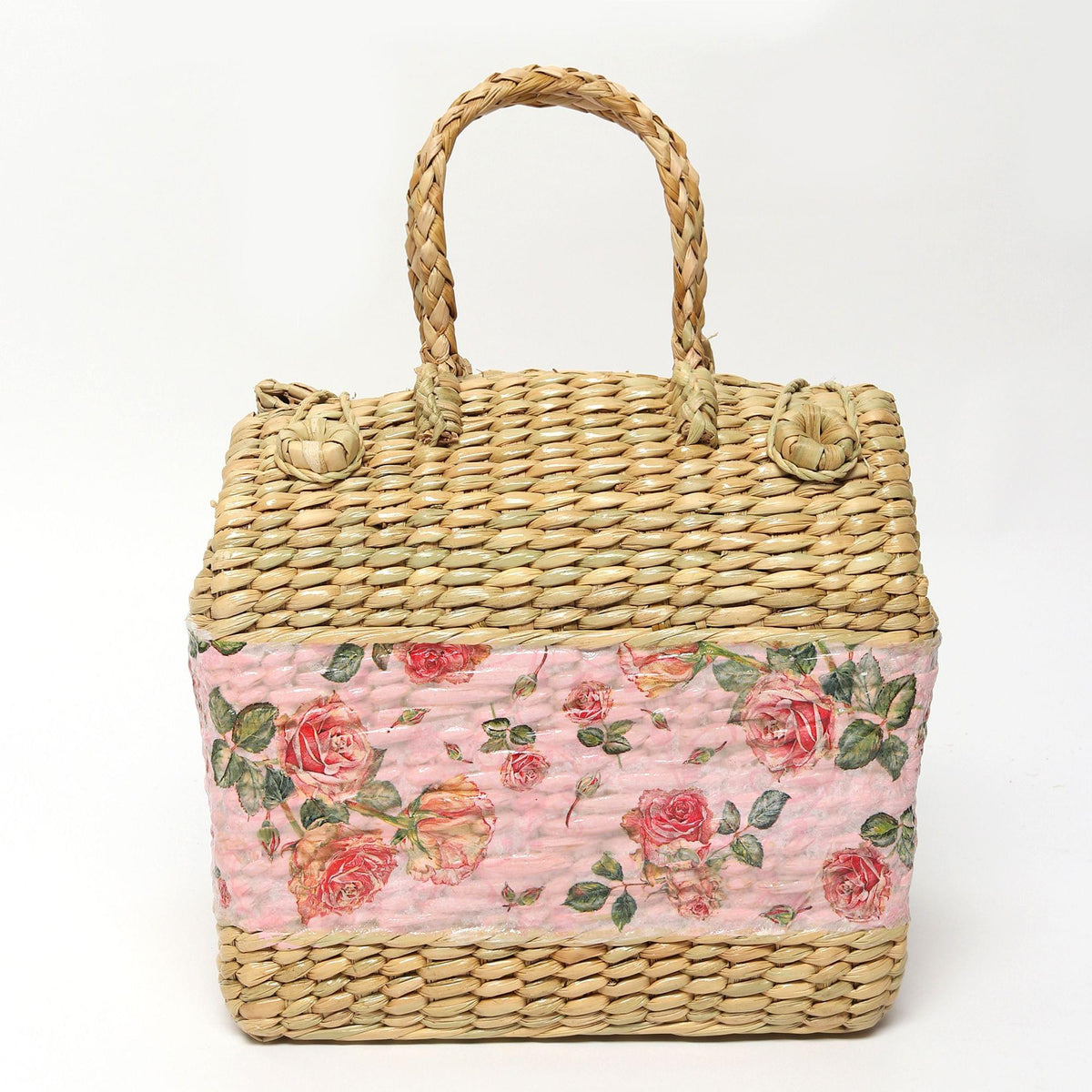 Seagrass Picnic Basket with Lid