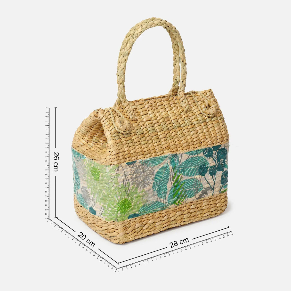 Portable Seagrass Picnic Hamper for Travel, Lunch, and Outdoor Adventures