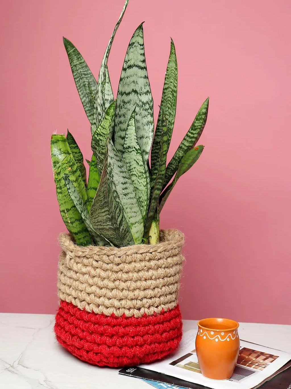 Set of 3 Jute Storage Basket for Toys, Towels, or Indoor Plants