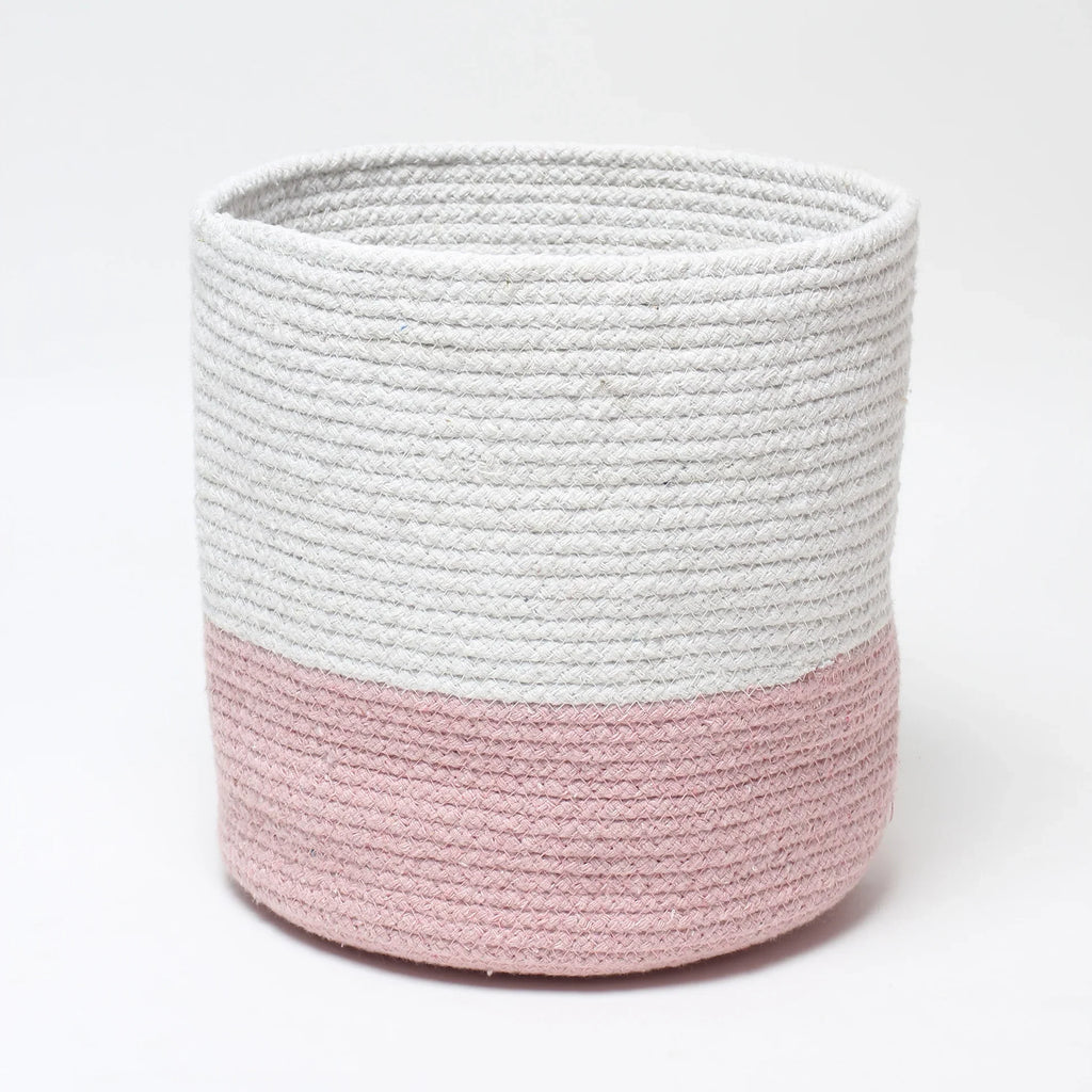 Set of 3 Dual-Use Cotton Basket for Home Decor & Storage