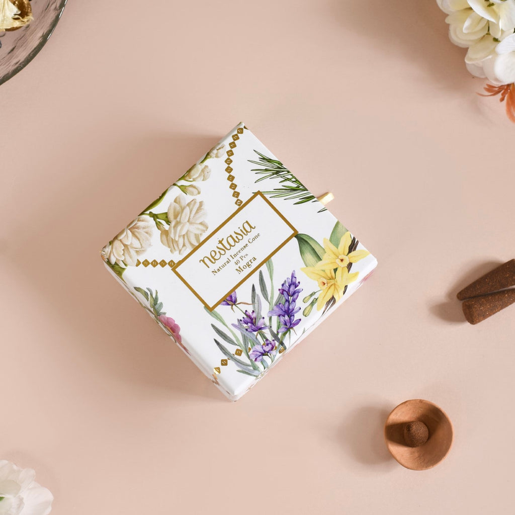 Floral Fragrant Incense Cones Set Of 5 Nestasia