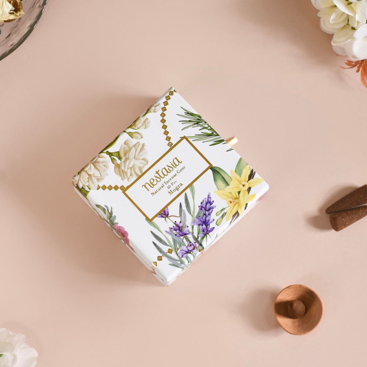 Floral Fragrant Incense Cones Set Of 5 Nestasia