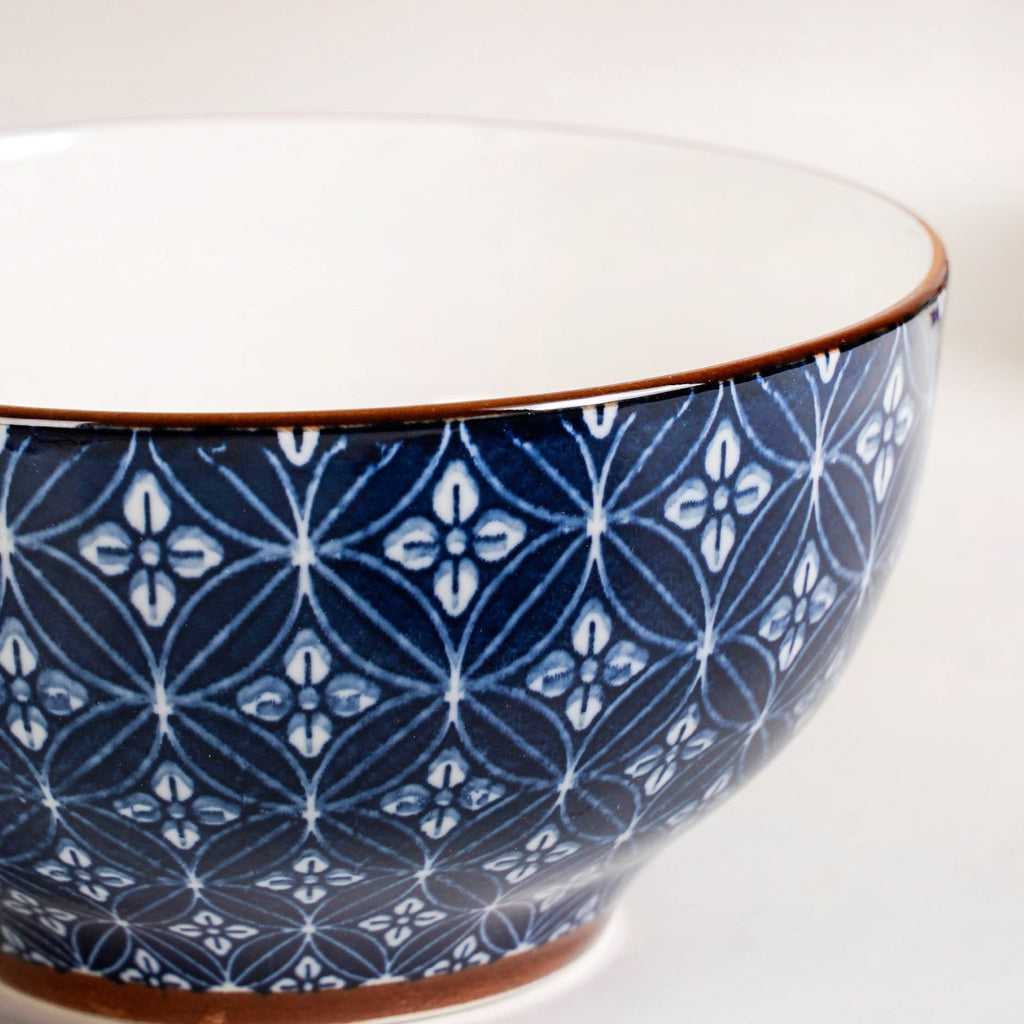 Indigo Ceramic Snack Bowl Set Of 6 350ml Nestasia