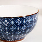 Indigo Ceramic Snack Bowl Set Of 6 350ml Nestasia