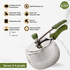 Zesta Induction Safe Triply Stainless Steel Pressure Cooker 3 Litre Nestasia