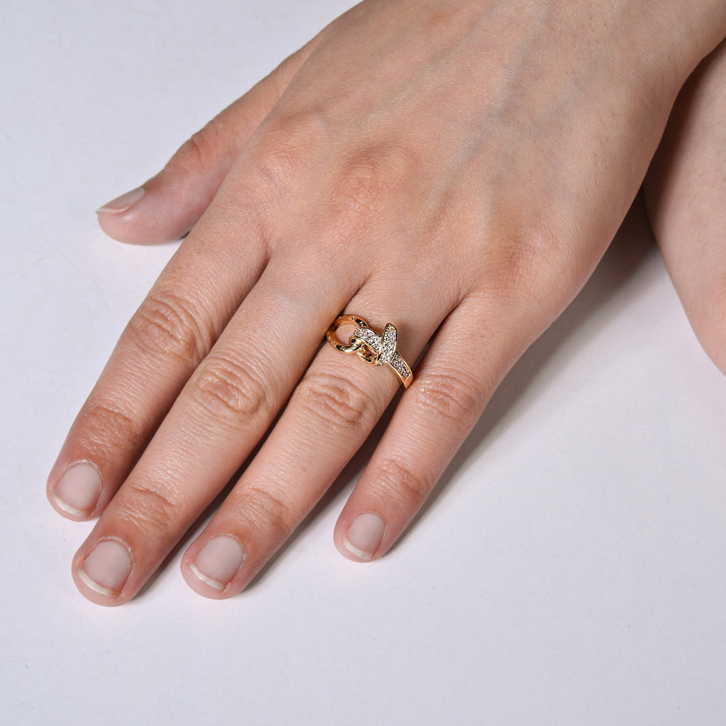 Infinite Radiance Adjustable Gold Ring Nestasia