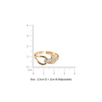 Infinite Radiance Adjustable Gold Ring Nestasia