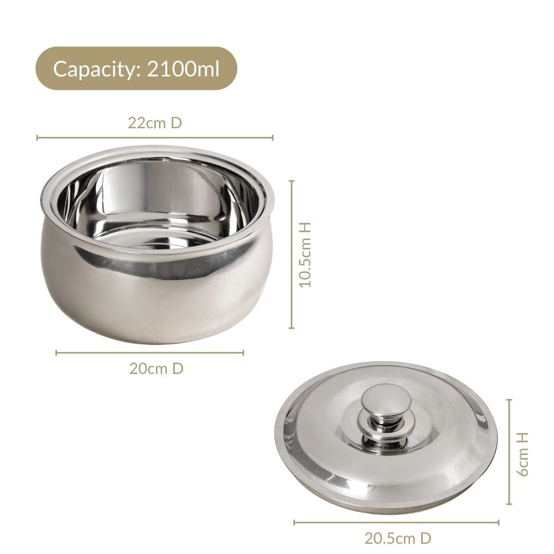 Insulated Stainless Steel Hot Pot 2100ml Nestasia