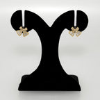 Iridescent Pearl Bow Stud Earrings Nestasia