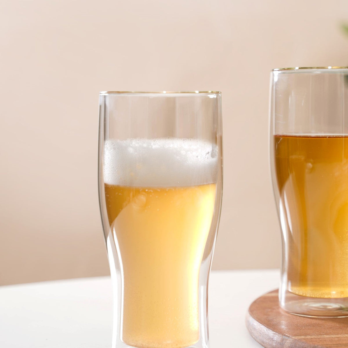 Irish Pint Beer Double Wall Glass Set Of 2 575ml Nestasia