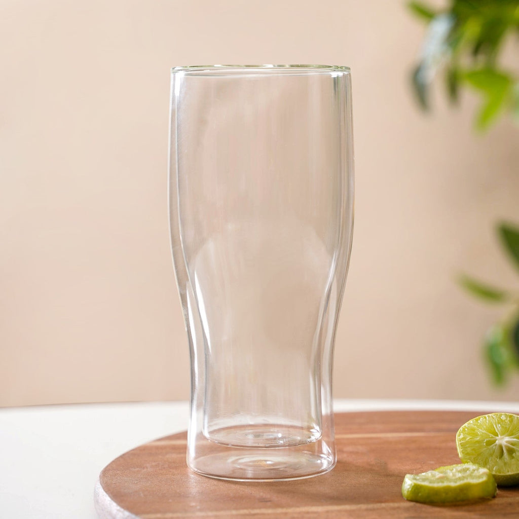 Irish Pint Beer Double Wall Glass Set Of 2 575ml Nestasia