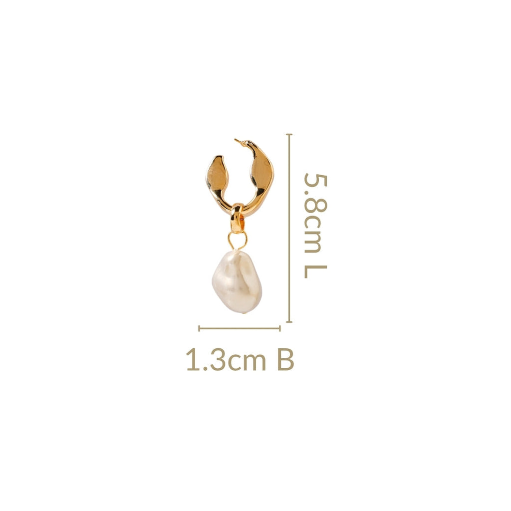 Ivory Gold Dangling Earrings Nestasia