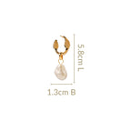 Ivory Gold Dangling Earrings Nestasia