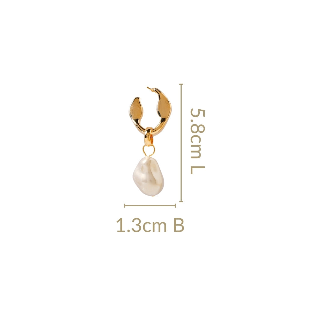 Ivory Gold Dangling Earrings Nestasia