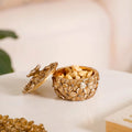 Floral 3D Trinket Jar Antique Bronze Nestasia