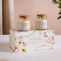 Clove Scented Glass Jar Candle Transparent Set Of 2 Nestasia