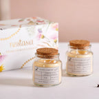 Clove Scented Glass Jar Candle Transparent Set Of 2 Nestasia