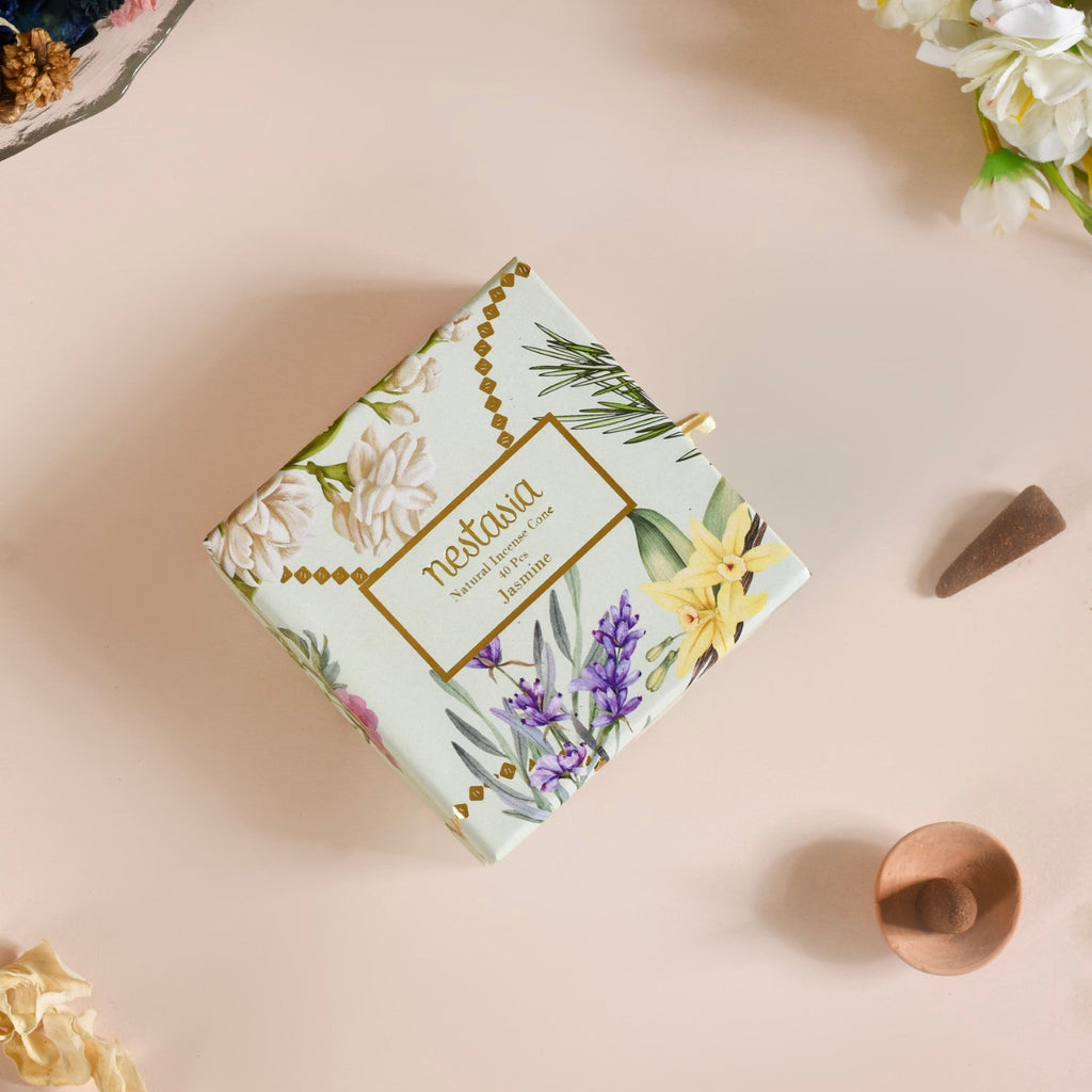 Jasmine Fragrant Incense Cones Pack Of 40 Nestasia