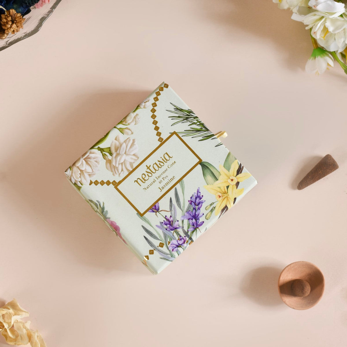 Jasmine Fragrant Incense Cones Pack Of 40 Nestasia