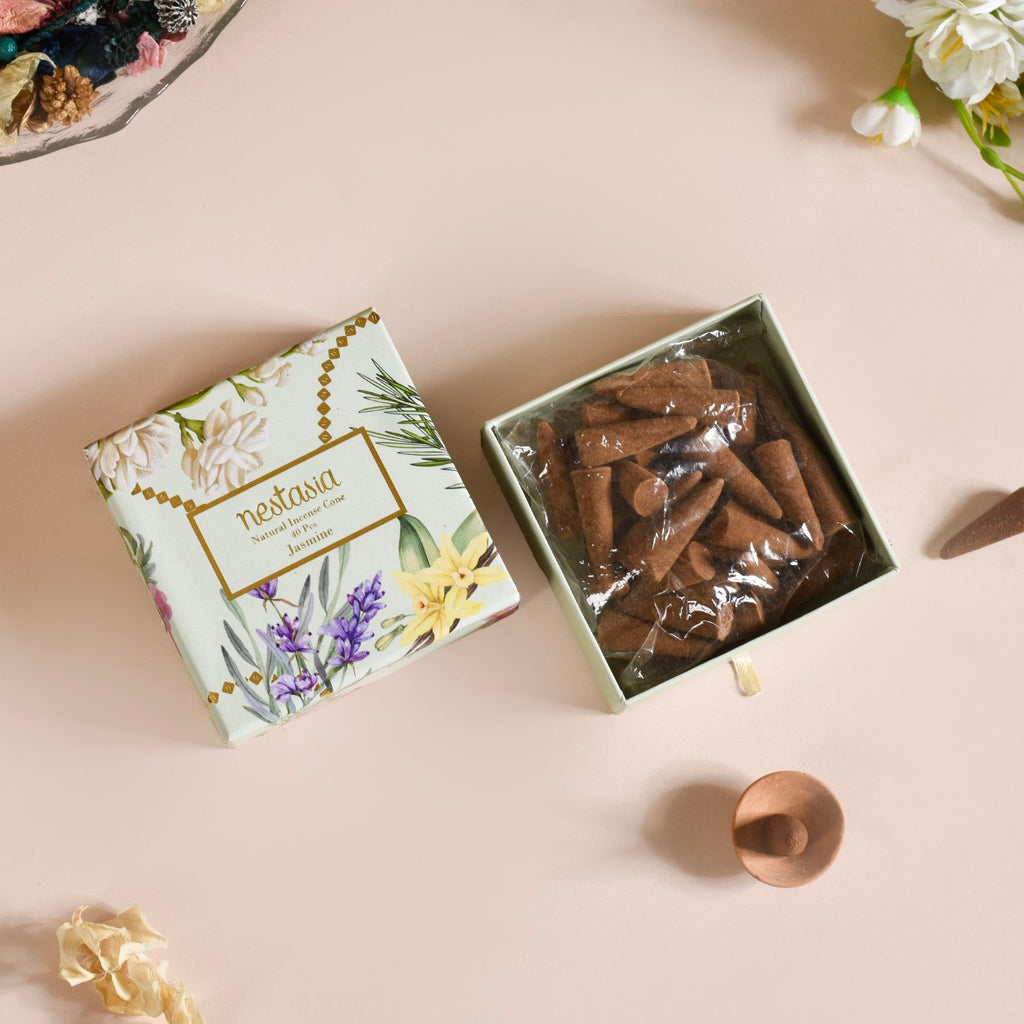 Jasmine Fragrant Incense Cones Pack Of 40 Nestasia