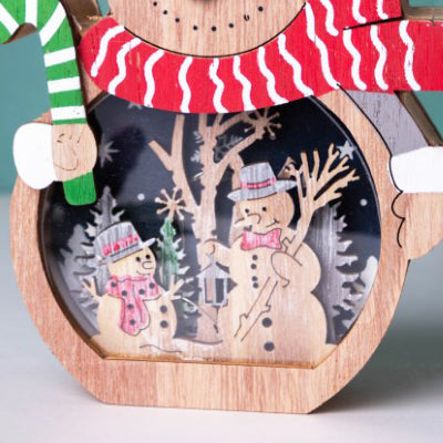 Snowman Belly LED Light Showpiece 6 Inch Nestasia