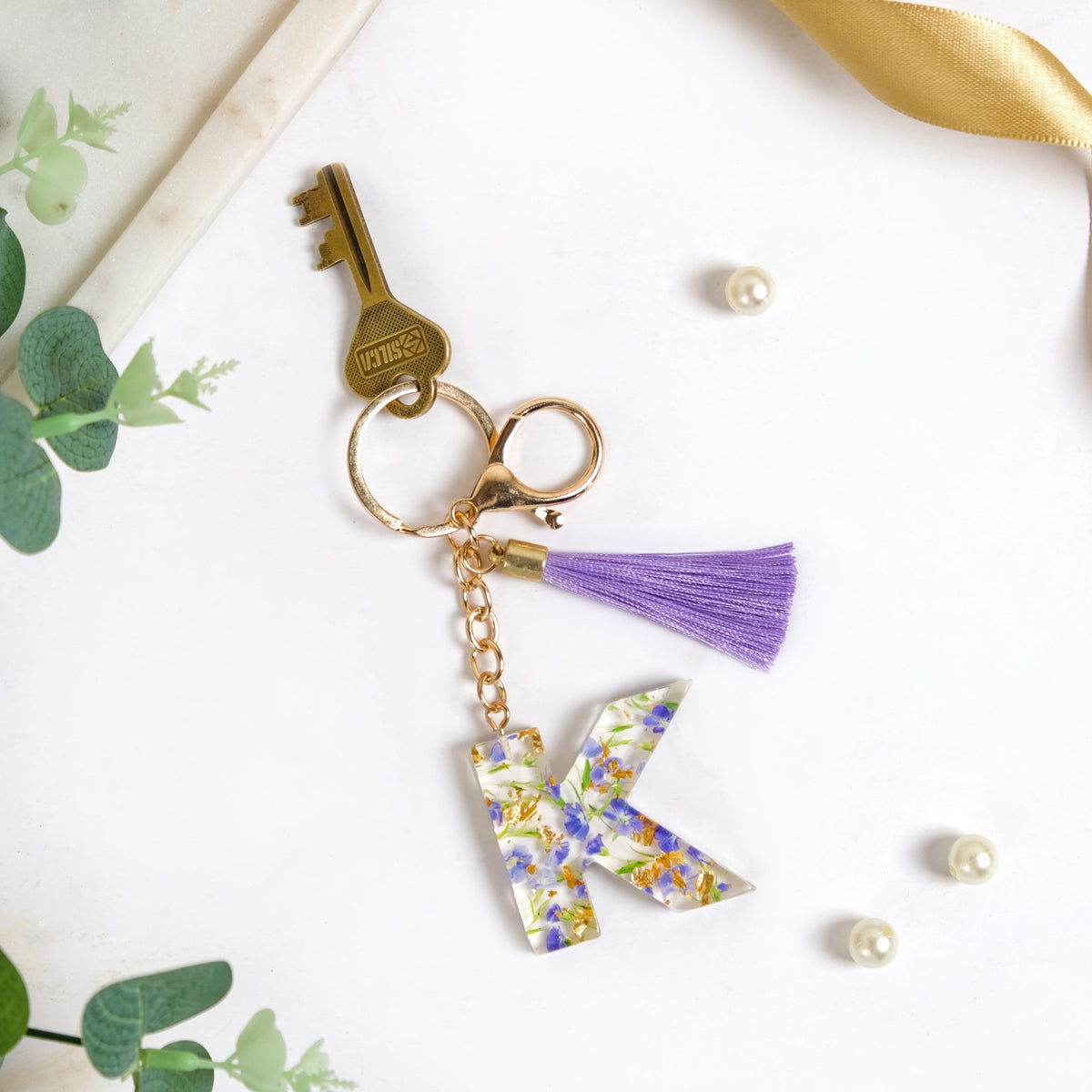 Alphabet Initial Letter K Keychain Nestasia