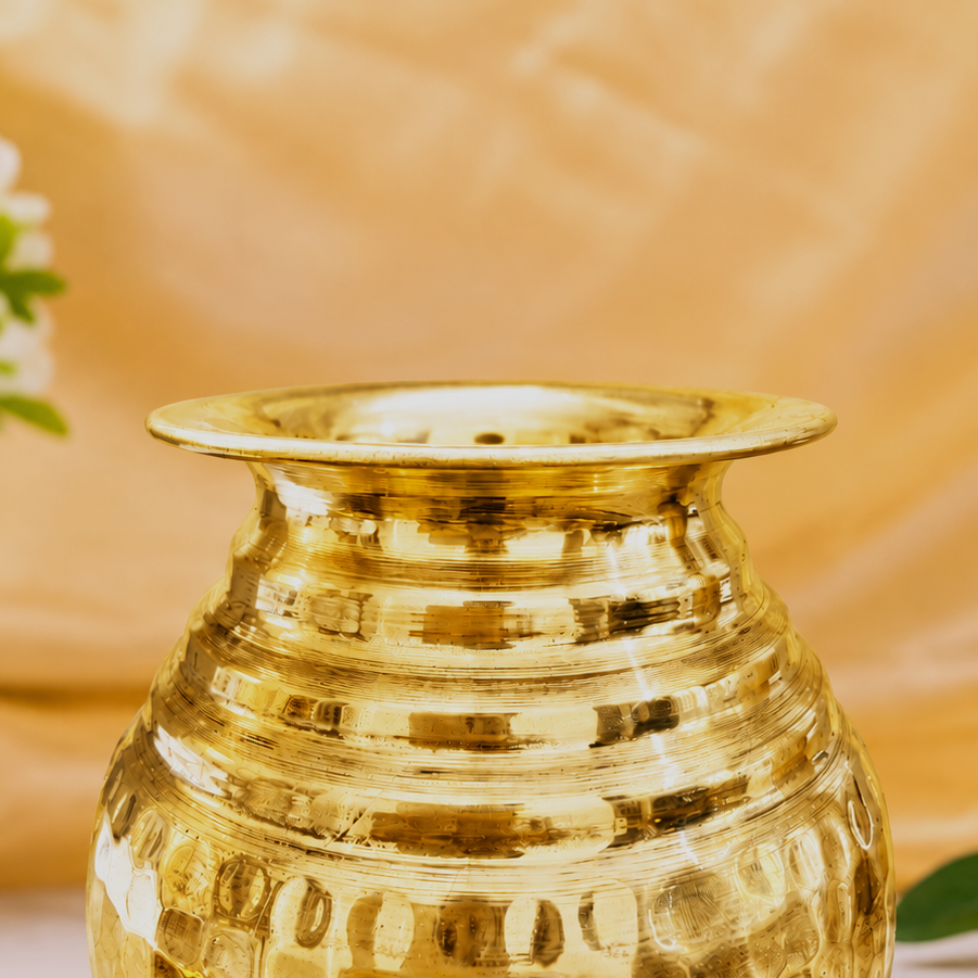 Brass Hammered Pooja Kalash Vedansh Craft