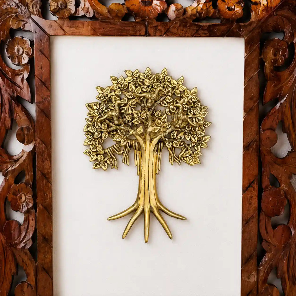 Brass Kalpvriksha Wall Hanging  (13.5 Inch) Vedansh Craft