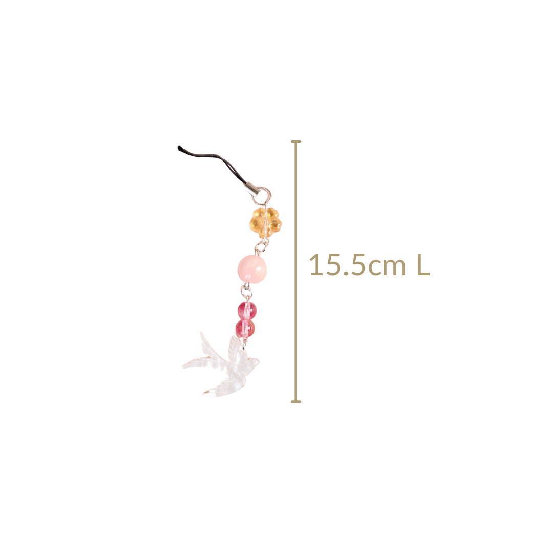 Rosy Dove Phone Charm Nestasia