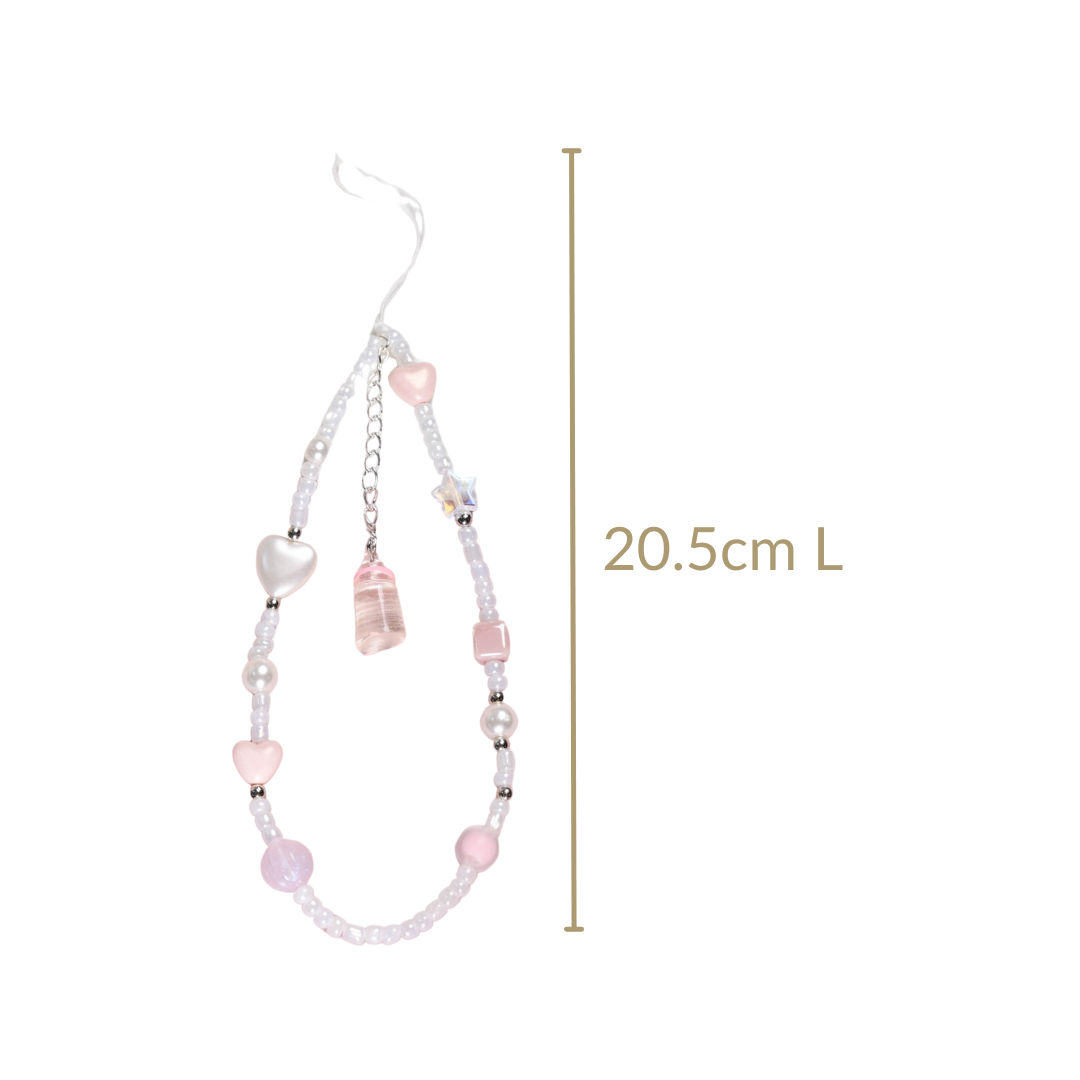 Pearl Stars And Hearts Phone Charm Nestasia