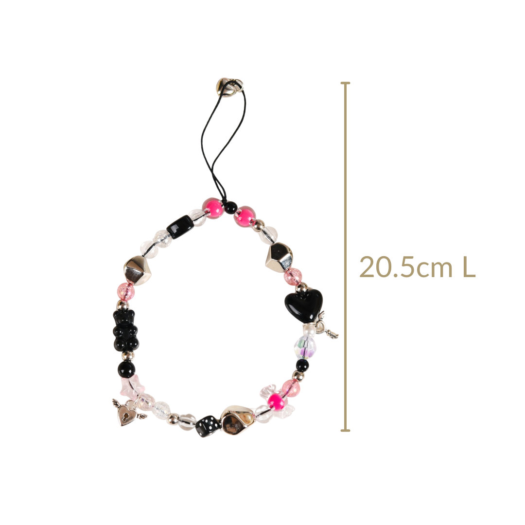 Punk Rock Phone Lanyard With Lock And Key Charms Nestasia
