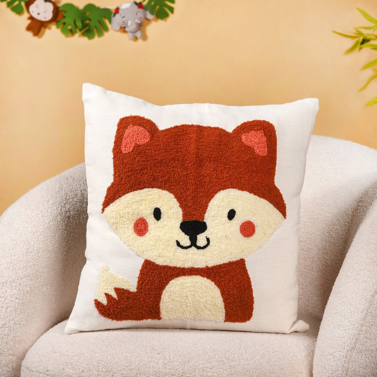 Savanna Stories Embroidered Cushion Cover Set Of 2 40x40cm Nestasia