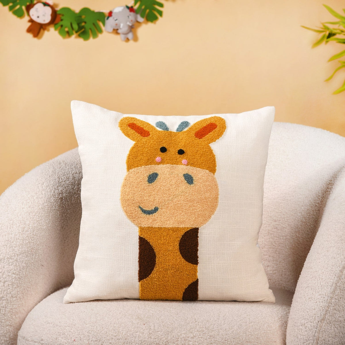 Savanna Stories Embroidered Cushion Cover Set Of 2 40x40cm Nestasia