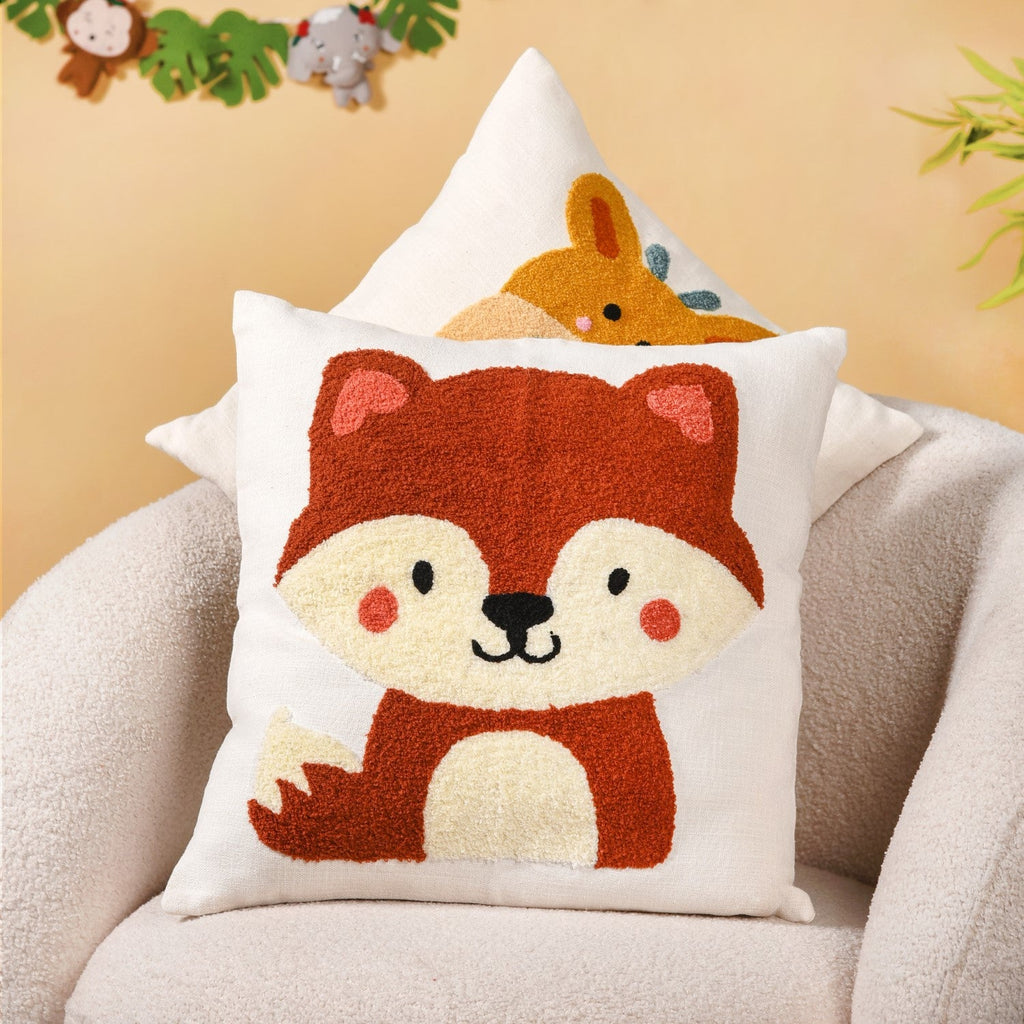 Savanna Stories Embroidered Cushion Cover Set Of 2 40x40cm Nestasia
