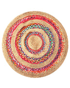Natural Round Jute Carpet For Dining Room