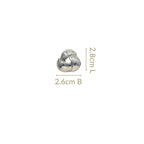 Knot Of Strength Stud Earrings Silver Nestasia