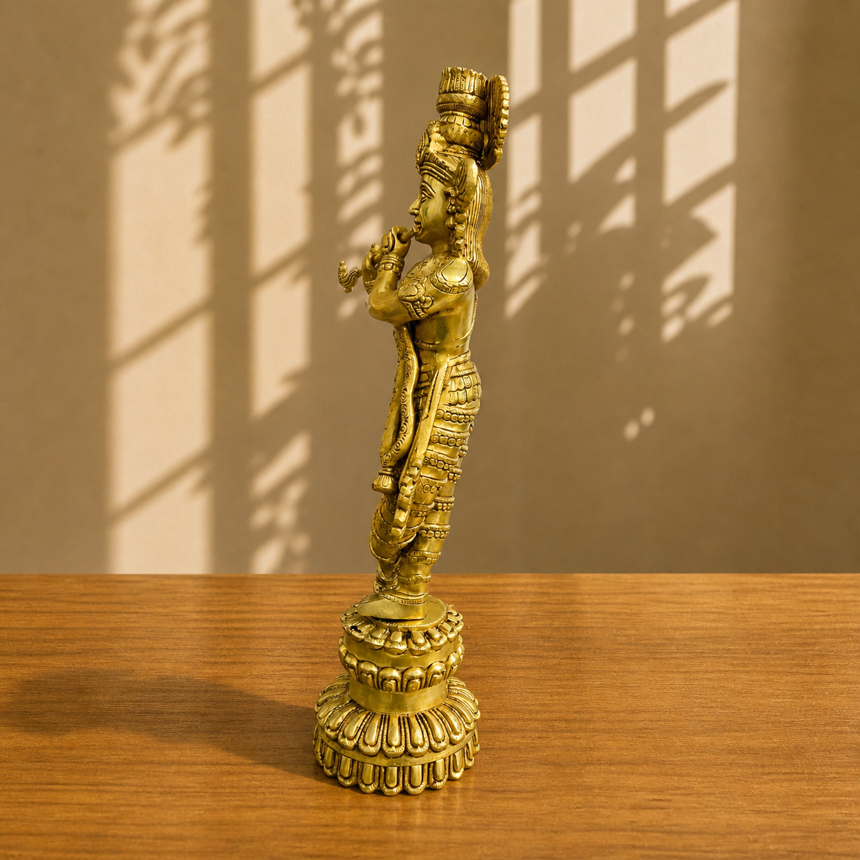 Brass Standing Krishna Idol (20 Inch) Vedansh Craft