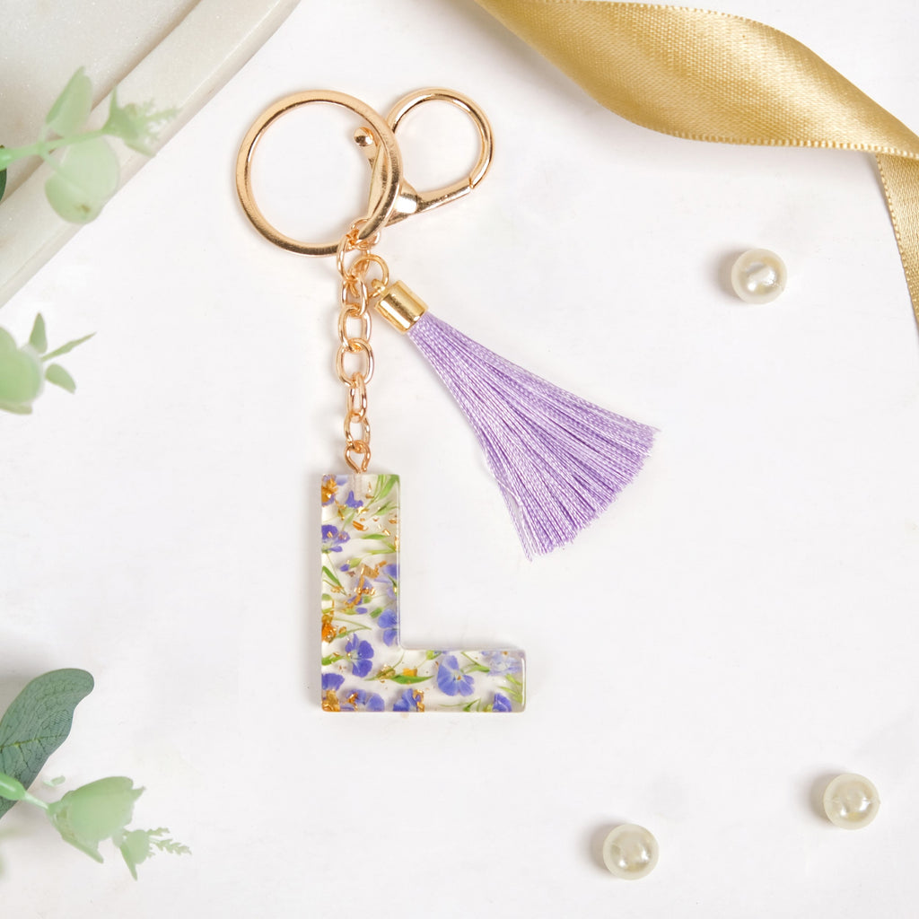 Lavender L Keychain With Dual Hooks Nestasia