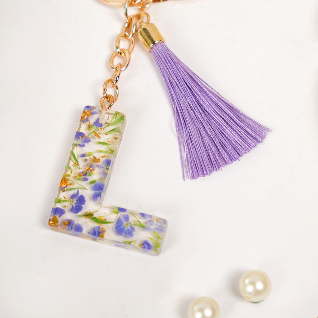 Lavender L Keychain With Dual Hooks Nestasia