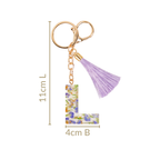 Lavender L Keychain With Dual Hooks Nestasia