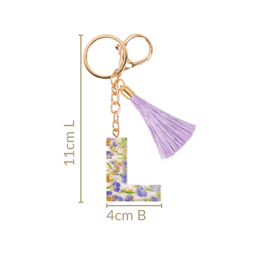 Lavender L Keychain With Dual Hooks Nestasia