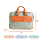 La Fusion Vegan Leather Laptop Organiser Bag 14" x 10" Nestasia